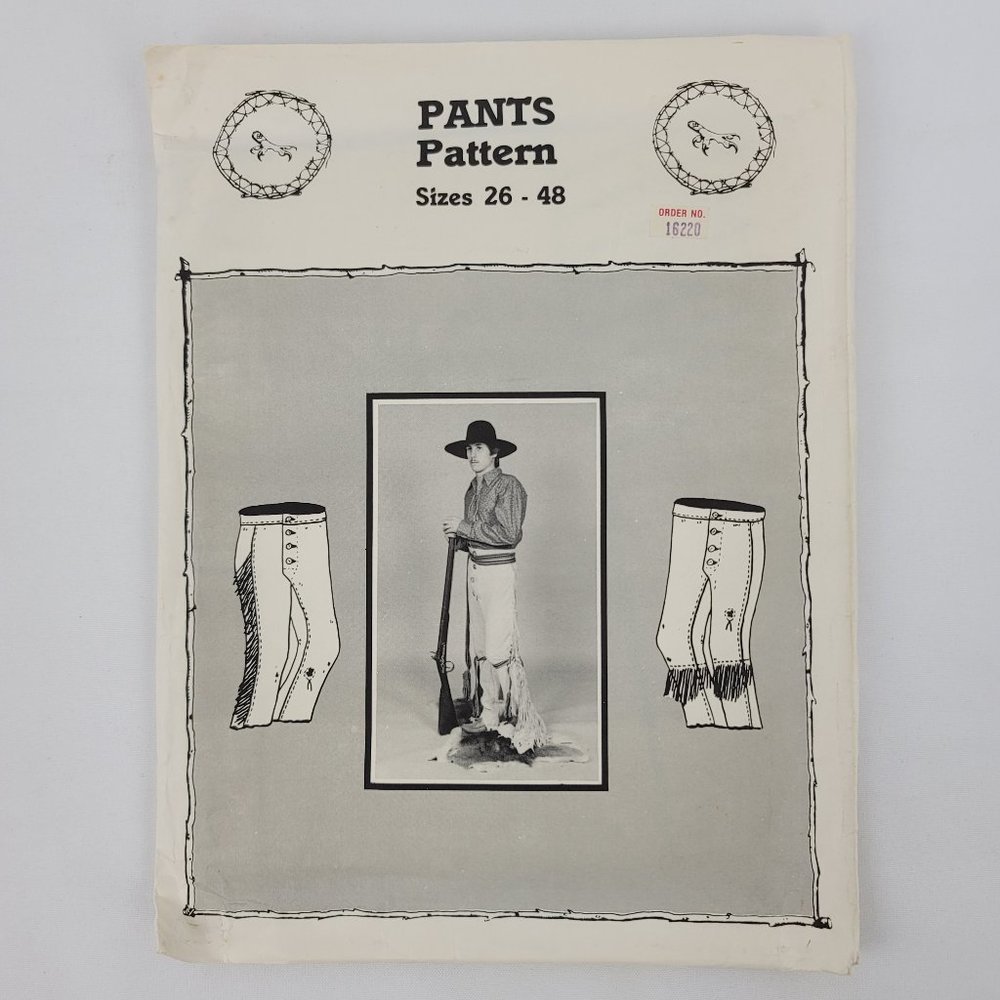 Vtg 1982 Northwest Traders Western Cowboy sizes 24-48 Historic Costume Pattern